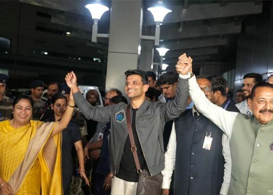 Ssace hero Subhanshu Shakla arrives in India..