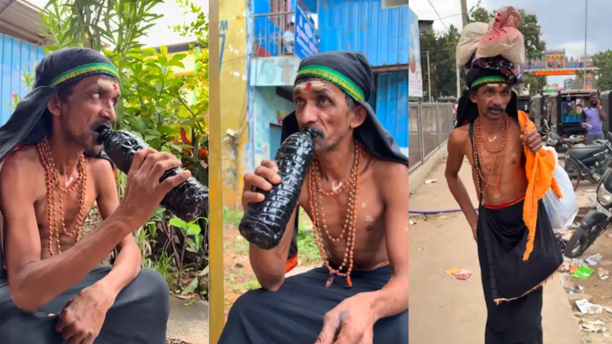 Oil Kumar, who lives by drinking engine oil in Karnataka