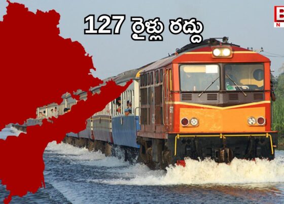 Cyclone Montha effect.. 127 trains canceled