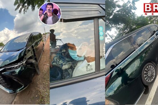 Vijay Deverakonda's car involved in a road accident on NH 44 highway..?