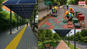 Japanese technology in Hyderabad..! Footpaths made of plastic waste...