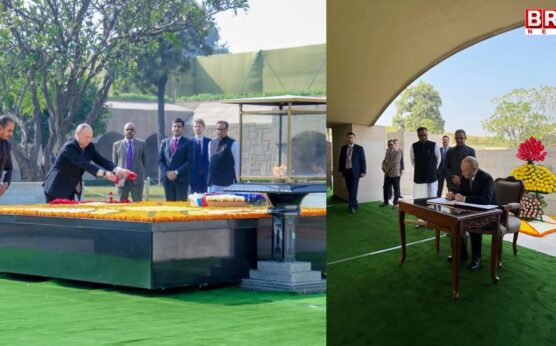 President Putin visits Rajghat in Delhi, pays tribute to Gandhiji's tomb